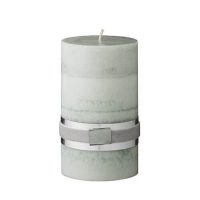 Green Layered Pillar Candle 12cm x 7cm 200x200 - Pillar Candles