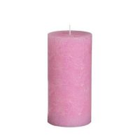 Rustic Pink Pillar Candle 20cm x 10cm 200x200 - Pillar Candles